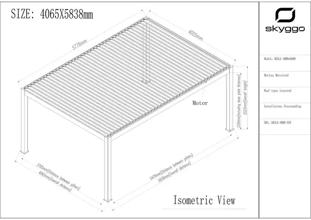 Technisch plan SKALA 4 x 6 m