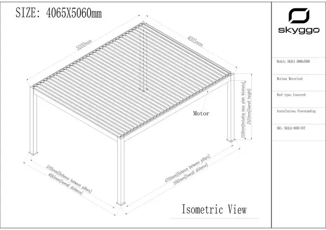 Technisch plan SKALA 4 x 5 m